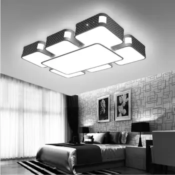 אופנה חומרה אקריליק led אורות התקרה מנורות led הספק גבוה 126W מנורות תקרה בסלון שליטה מרחוק מנורת תקרה