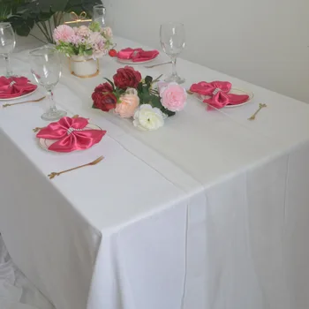 אורגנזה שולחן רץ רומנטי מסיבת חתונה, Mariage קשתות עיצוב שולחן חג המולד יום הולדת התינוק מקלחת שולחן רצים