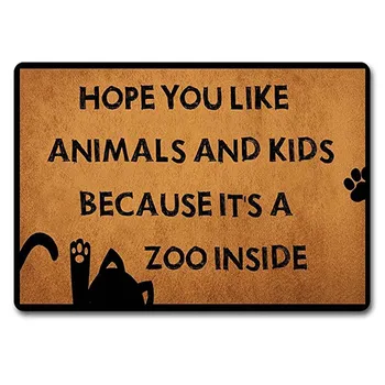 דלת הכניסה מחצלות מקווה שאתה אוהב חיות וילדים כי זה גן חיות מצחיק בברכה חיצונית/מקורה אמבטיה/מטבח אנטי להחליק