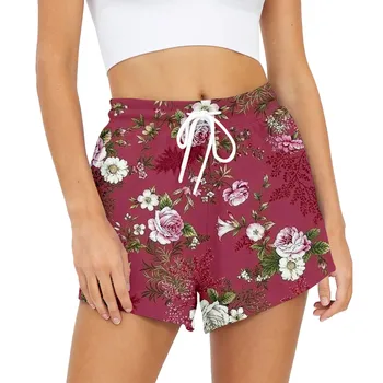 מכנסיים קצרים לנשים אלגנטי אופנתי אופנה מזדמן פרח פרחוני מודפס החליפה להגדיר נשים קיץ מכנסיים מכירת מכנסיים Cortos