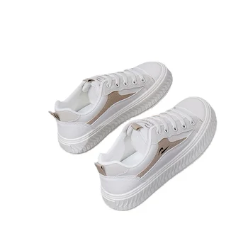 נשים נעלי ספורט פלטפורמה לנשימה נעליים מזדמנים עבור נשים PU לבן נעלי נשים תפירה נקבה סניקרס נעליים Mujer 2023
