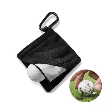 עם קליפ כדור גולף מגבת אביזרים נרתיק נגד החלקה גולף מגבת כיס שחור מיקרופייבר תיק גולף נשים